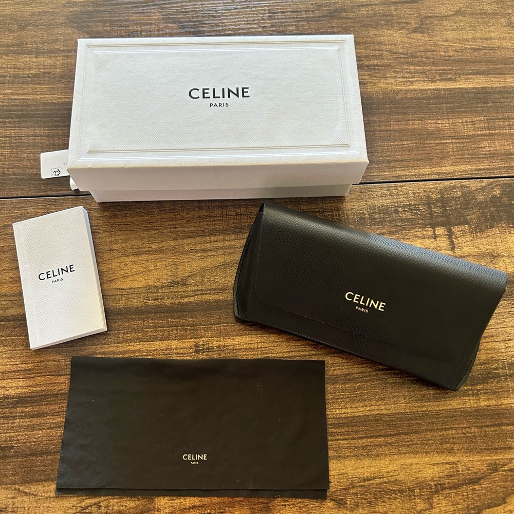 Celine Bold Black Rectangular Sunglasses - image 4